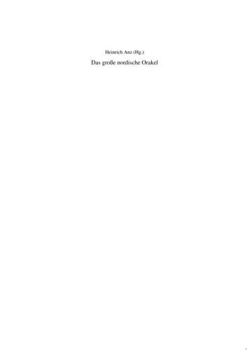 Das grosse nordische Orakel Henrik Ibsen als Leitbild der Moderne
