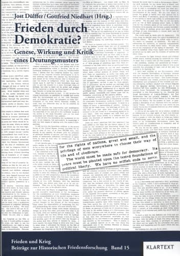 Frieden durch Demokratie? Genese, Wirkung und Kritik eines Deutungsmusters