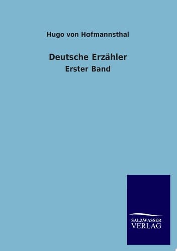 Deutsche Erzähler Erster Band