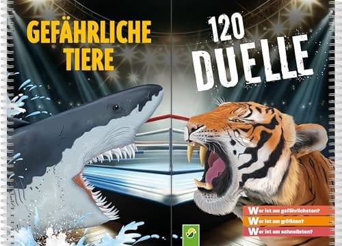 120 Duelle Gefährliche Tiere Ranking-Buch zum Vergleichen der gefährlichsten Tiere der Welt in 120 Duellen. Für Tier-Fans ab 6 Jahren