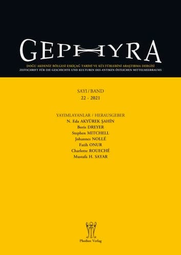 Gephyra 22, 2021 Zeitschrift Für Die Geschichte und Kulturen Des Antiken Östlichen Mittelmeerraums