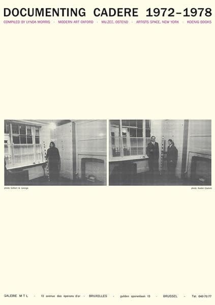 André Cadere Documenting Cadere : 1972-1978 : Exposition Presentée À Modern Art Oxford, Du 14 Décembre 2012 Au 10 Février 2013 ; Mu. ZEE, Ostend, Du 02 Mars Au 02 Mai 2013 ; Artists Space, New York, Du 11 Mai Au 30 Juin 2013