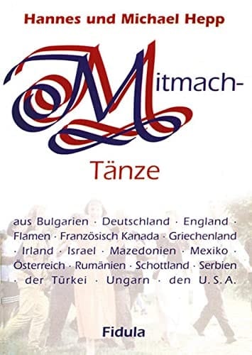 Mitmachtänze aus Bulgarien, Deutschland, England, Flamen, Französisch Kanada, Griechenland, Irland, Israel, Mazedonien, Mexiko, Österreich, Rumänien, Schottland, Serbien, der Türkei, Ungarn und den U.S.A. ; die Tanzbeschreibungen zu den CDs Mitmachtänze 1 und Mitmachtänze 2