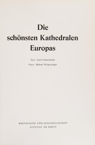 Die schönsten Kathedralen Europas