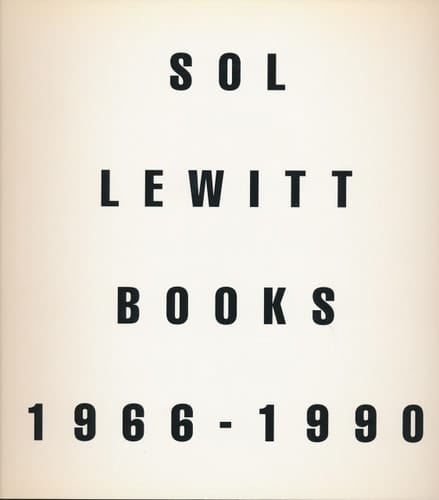 A Sol Lewitt: Books 1966-199