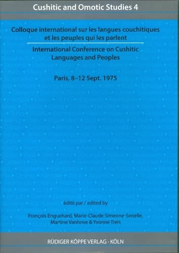 Colloque international sur les langues couchitiques et les peuples qui les parlent Paris, 8-12 Sept. 1975