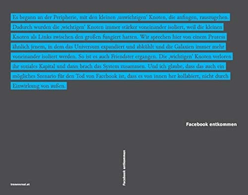 Facebook entkommen Interviews mit Jaya Klara Brekke, Florencio Cabello, Ramona-Riin Dremljuga, Vladan Joler und Stefania Milan