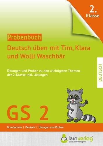 Deutsch üben mit Tim, Klara und Wolli Waschbär, 2. Klasse Probenbuch