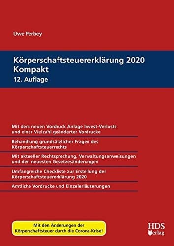 Körperschaftsteuererklärung 2020 Kompakt