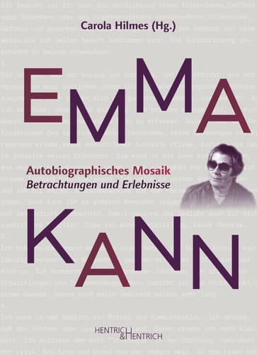 Emma Kann autobiographisches Mosaik : Betrachtungen und Erlebnisse