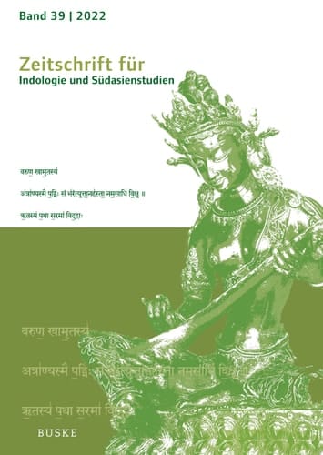 Zeitschrift für Indologie und Südasienstudien Band 39 (2022)