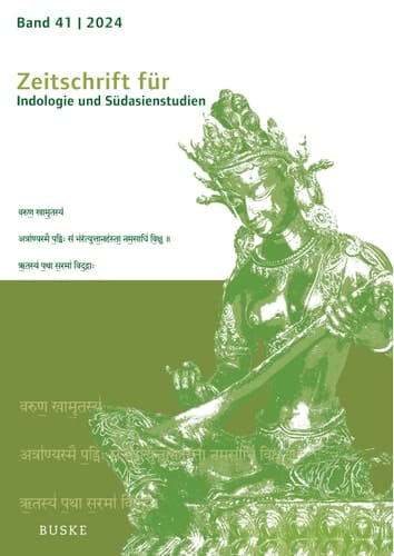 Zeitschrift für Indologie und Südasienstudien, Band 41 (2024)