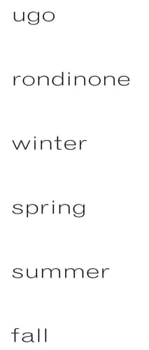 Ugo Rondinone Winter, Spring, Summer, Fall