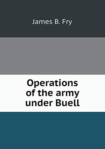 Operations of the army under Buell