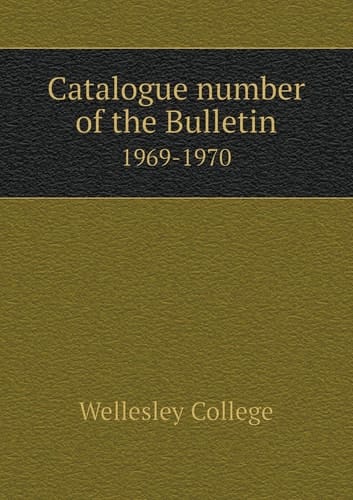 Catalogue number of the Bulletin 1969-1970