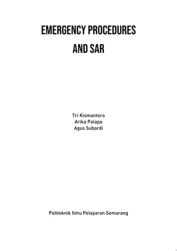 Emergency Procedures and SAR