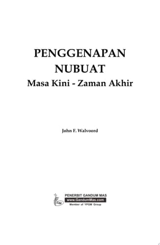 Penggenapan Nubuat Masa Kini - Zaman Akhir