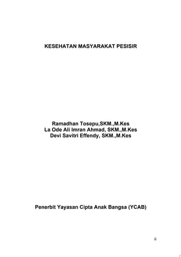 KESEHATAN MASYARAKAT PESISIR