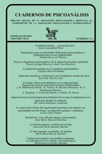 CUADERNOS DE PSICOANÁLISIS, ENERO-JUNIO 2013 VOL XLVI, núms. 1 y 2 (Spanish Edition)