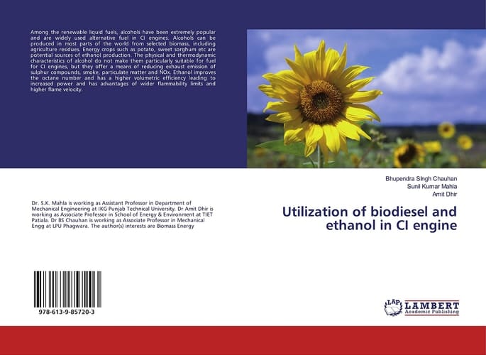 Utilization of biodiesel and ethanol in CI engine