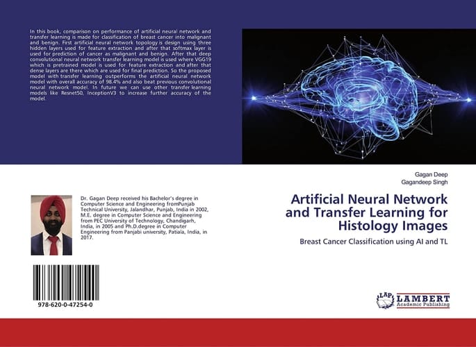 Artificial Neural Network and Transfer Learning for Histology Images: Breast Cancer Classification using AI and TL