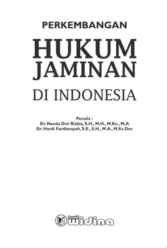 PERKEMBANGAN HUKUM JAMINAN DI INDONESIA