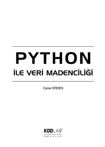 PYTHON İLE VERİ MADENCİLİĞİ