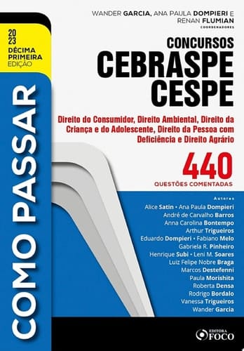 Como passar concursos CEBRASPE -Direito do Consumidor, Ambiental, ECA, Deficiência e Agrário