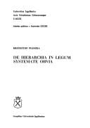 Hierarchia w systemie prawa (Prace z nauk politycznych) (Polish Edition)