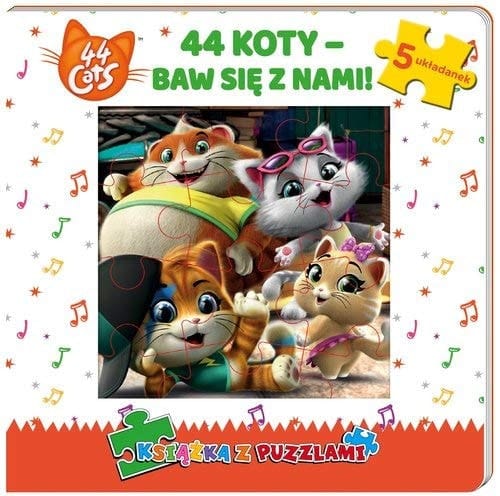44 koty baw się z nami! : książka z puzzlami