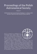 XXXVI Polish Astronomical Society Meeting 2013 Proceedings of the Polish Astronomical Society - Volume 1