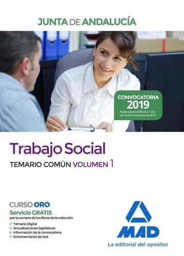 Trabajo Social de la Junta de Andalucía. Temario común volumen 1 (Trabajadores Sociales de la Junta de Andalucía. Temario común volumen 1) (Spanish Edition)
