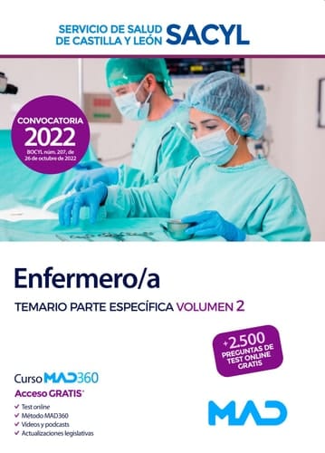 Enfermero/a del Servicio de Salud de Castilla y León (SACYL). Temario parte específica volumen 2