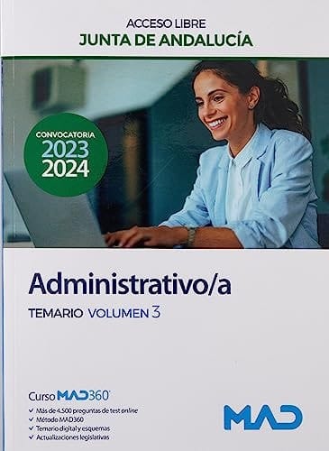 Administrativo/a (acceso libre). Temario volumen 3. Junta de Andalucía