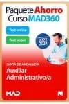 Paquete Ahorro (LIBRERÍA) Curso MAD360 + Libros PAPEL Auxiliar Administrativo/a Junta Andalucía