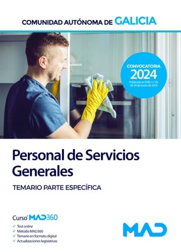 Escala de Personal de Servicios Generales (PSX) de la Comunidad Autónoma de Galicia. Temario parte específica