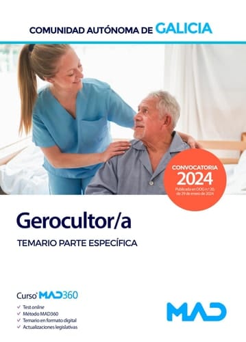 Escala de Gerocultor/a de la Comunidad Autónoma de Galicia. Temario parte específica