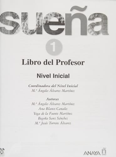 Sueña 1. Libro del Profesor