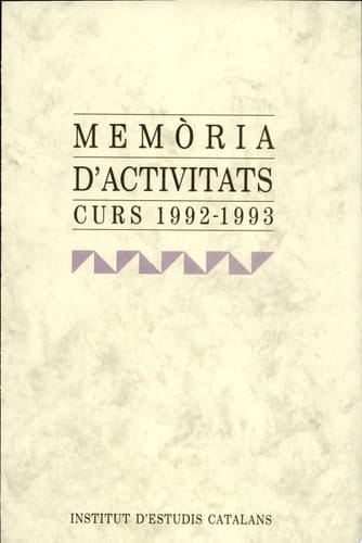 Memòria d'activitats curs 1993-1994