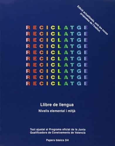 Reciclatge. Llibre de llengua