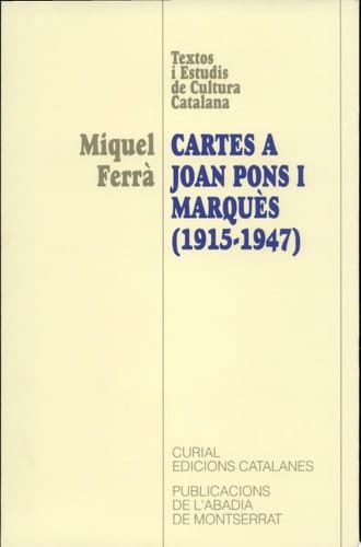 Cartes a Joan Pons i Marquès (1915-1947)