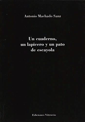 Un cuaderno, un lapicero y un pato de escayola