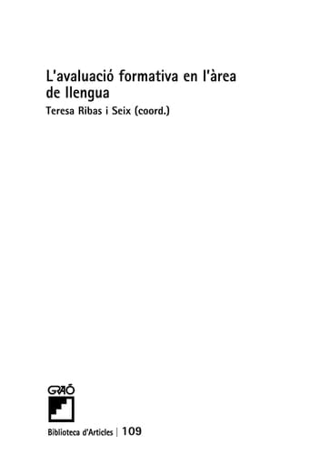 L'avaluació formativa en l'àrea de llengua