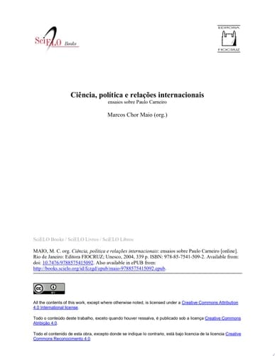 Ciência, política e relações internacionais ensaios sobre Paulo Carneiro