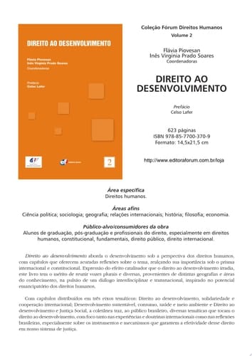 Direito ao Desenvolvimento(Coleção Fórum Diretos Humanos - Vol. 2)