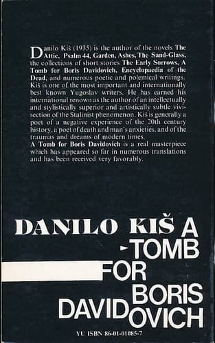 A Tomb for Boris Davidovich