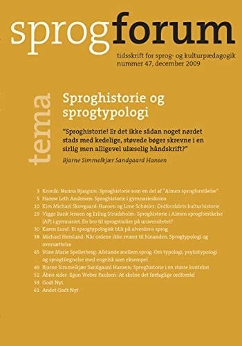 Sproghistorie Og Sprogtypologi