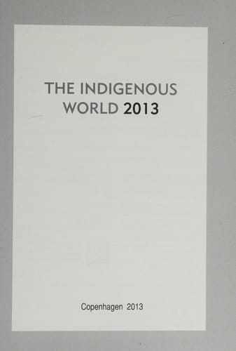 The Indigenous World 2013