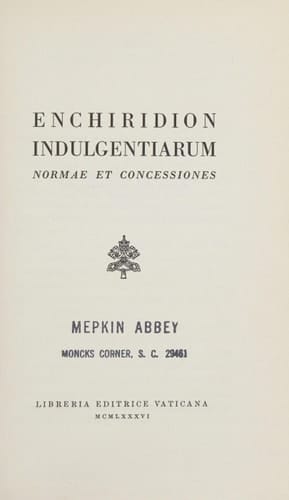 Enchiridion indulgentiarum normae et concessiones