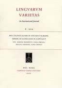 Multilingualism in Ancient Europe Greek as Language in Contact